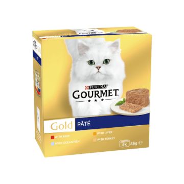 Fancy Feast פנסי פיסט 680 גרם מארז מזון מזון רטוב לחתולים (גולד)