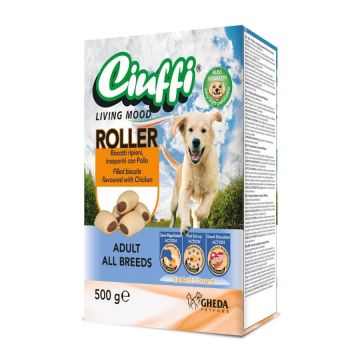 Ciuffi צ'יופי 500 גרם חטיף ביסקוויט לכלבים (רולר)