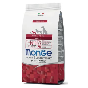 MONGE מונג 7.5 ק"ג מזון יבש לכלבים בוגרים מגזע קטן בטעם עוף (אדולט מיני)