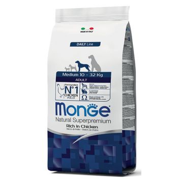 MONGE מונג 12 ק"ג מזון יבש לכלבים בוגרים מגזע בינוני (אדולט מדיום)