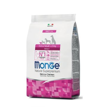 MONGE מונג 3 ק"ג מזון יבש לכלבים בוגרים מגזע קטן מאוד (אקסטרא סמול אדולט)