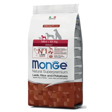 MONGE מונג 2.5 ק"ג מזון יבש לכלבים בוגרים מגזע קטן בטעם כבש (אדולט מיני)