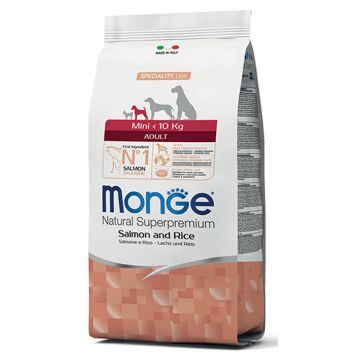 MONGE מונג 7.5 ק"ג מזון יבש לכלבים בוגרים מגזע קטן בטעם סלמון (אדולט מיני)