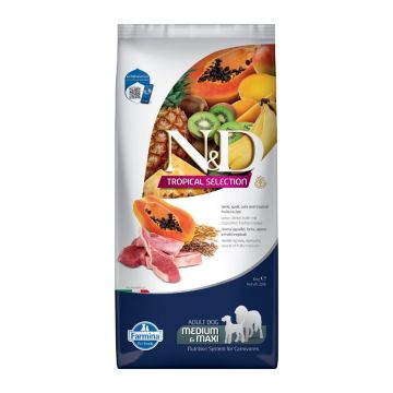N&D אן די 10 ק"ג מזון יבש לכלבים בוגרים בטעם כבש (טרופיקל)