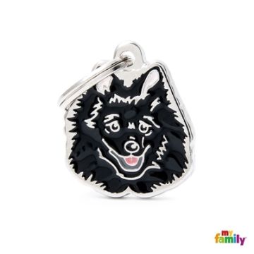 תג שם ITALIAN SPITZ BLACK-MF29N