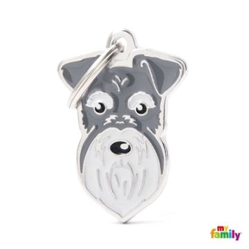 תג שם SCHNAUZER GREY-MF27N