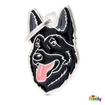 תג שם GERMAN SHEPHERD BLACK -MF14N