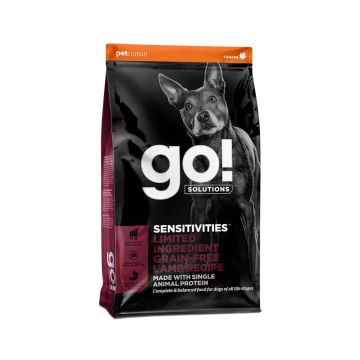 Go גו 9.98 ק"ג מזון יבש ללא דגנים לכלבים רגישים בטעם כבש (סנסטיביטי)