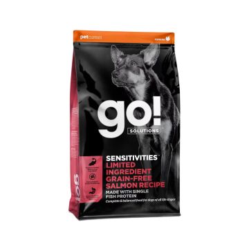 Go גו 9.98 ק"ג מזון יבש ללא דגנים לכלבים רגישים בטעם סלמון (סנסטיביטי)