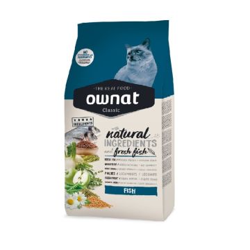 OWNAT אוונט 4 ק"ג מזון יבש לחתולים בוגרים קלאסיק בטעם דגים