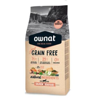 OWNAT JUST אוונט ג'סט 14 ק"ג מזון יבש לכלבים ללא דגנים בטעם סלמון