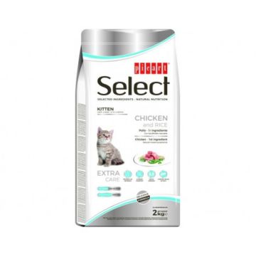 Select Menu סלקט מניו 2 ק"ג מזון יבש לחתולים גורים (צ'יקן אנד רייס)