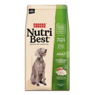 Nutribest נוטריבסט  3 ק"ג מזון יבש לכלבים בוגרים בטעם כבש ואורז