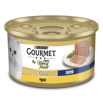Fancy Feast פנסי פיסט 85 גרם מזון מזון רטוב לחתולים בטעם מרקם פטה עוף (גורמה)