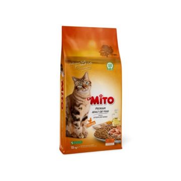 Mito מיטו 15 ק"ג מזון יבש לחתולים בוגרים
