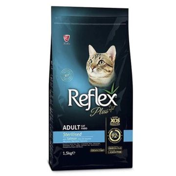 REFLEX PLUS ריפלקס פלוס 1.5ק"ג מזון יבש לחתולים בוגרים בטעם סלמון (סטרלייז)