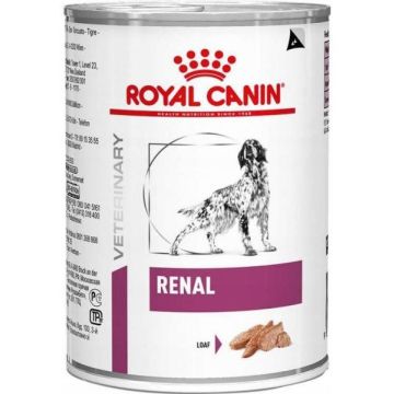 Royal Canin רויאל קנין 410 גרם מזון רפואי מזון רטוב (שימורים) לכלבים בוגרים עם בעיות אי ספיקה כלייתית כרונית (רנאל)