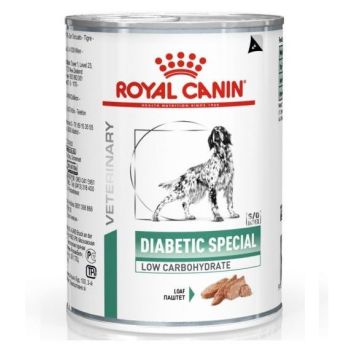 Royal Canin רויאל קנין 410 גרם מזון רפואי מזון רטוב (שימורים) לכלבים בוגרים עם בעיות סוכרת (דיאבטיק )