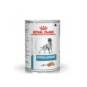 Royal Canin רויאל קנין 400 גרם מזון רפואי מזון רטוב (שימורים) לכלבים בוגרים להפחתת אי סבילות לרכיבים תזונתיים (היפואלרג'ניק)